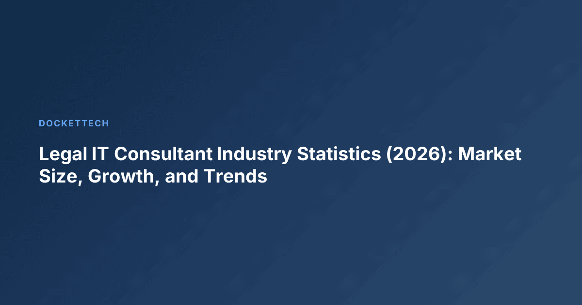 Legal IT Consultant Industry Statistics (2026): Market Size, Growth, and Trends